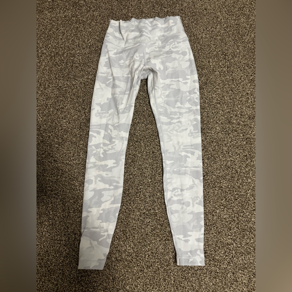 lululemon athletica White and Gray Camouflage Joggers